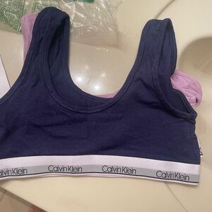 Calvin Klein Pink and Navy Sports Bra